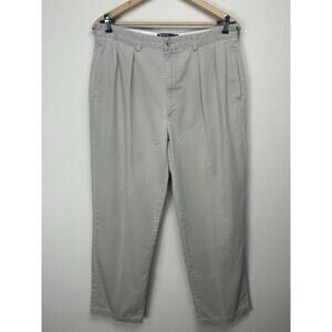 Vintage Polo Ralph Lauren 36x32 Cotton Pleated Front Beige Khaki Andrew Pants